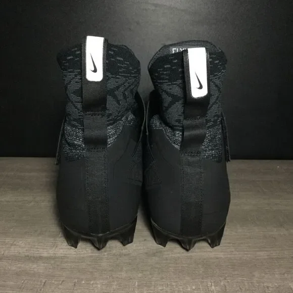 Nike Alpha Menace Elite 2 Flyknit Football Cleats Black White AO3374-001 Men's